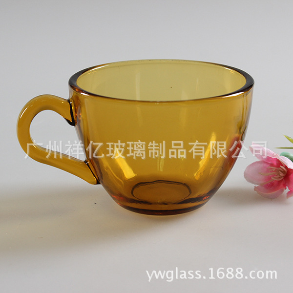 咖啡色色料玻璃手柄咖啡杯、茶杯批發・進口・工廠・代買・代購
