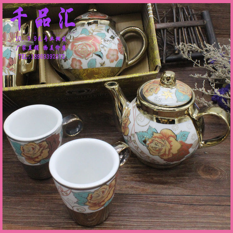 十元店貨源 陶瓷茶具三件套 超值一壺二杯套裝 跑江湖地攤熱賣工廠,批發,進口,代購