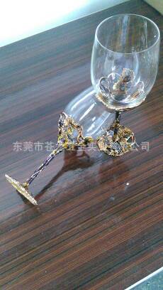 廠傢直銷金屬水晶紅酒杯工藝品琺瑯器禮品水晶紅酒具酒杯工廠,批發,進口,代購