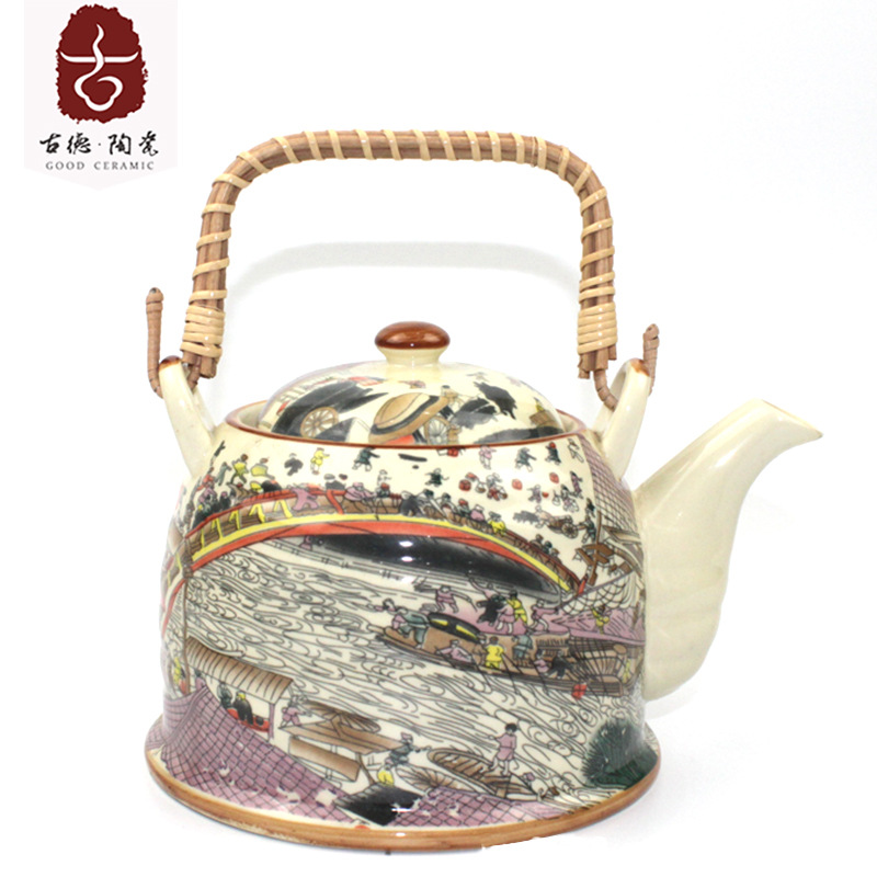 批發定製陶瓷茶壺 0.7-1.8升涼水壺 外貿原單清倉處理工廠,批發,進口,代購