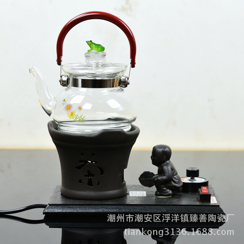 臻善陶然陶瓷快速壺仿古陶瓷紫砂茶具茶壺電子工煮茶壺茶爐A002工廠,批發,進口,代購