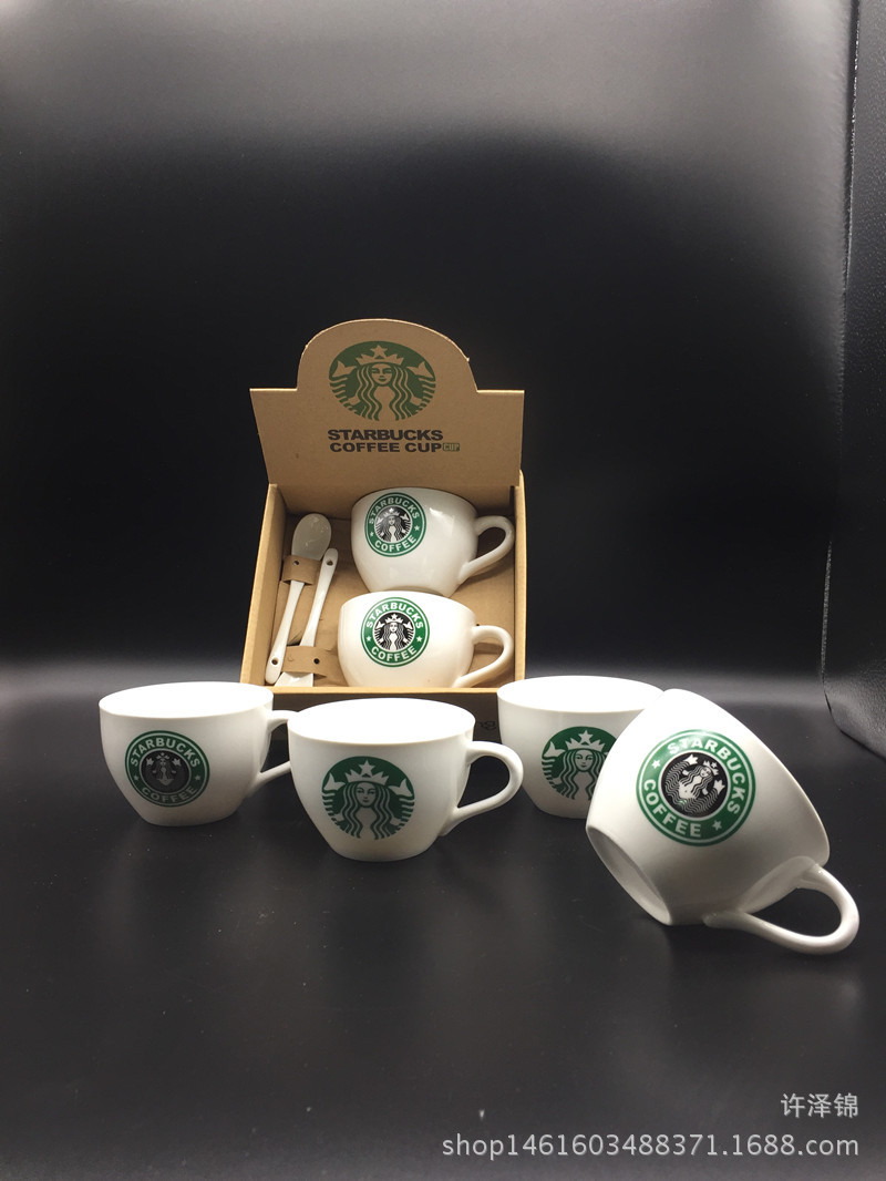 星巴克 陶瓷杯 禮品訂製logo 促銷實用禮物 咖啡杯 創意禮品批發・進口・工廠・代買・代購