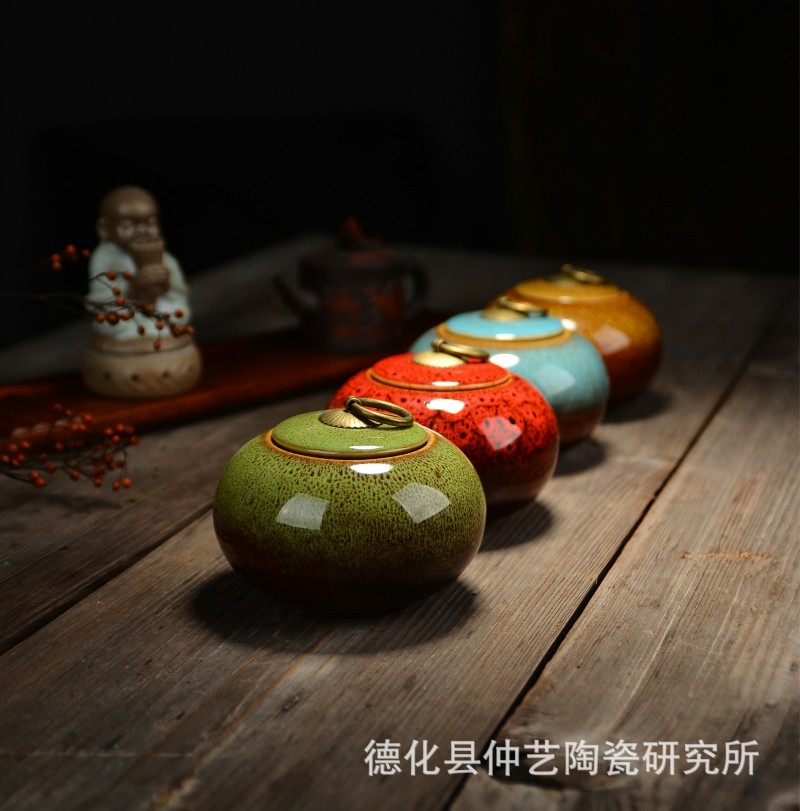 陶瓷茶具茶葉罐 茶葉罐包裝 汝窯哥窯茶具黑枸杞儲存罐 廠傢直銷工廠,批發,進口,代購