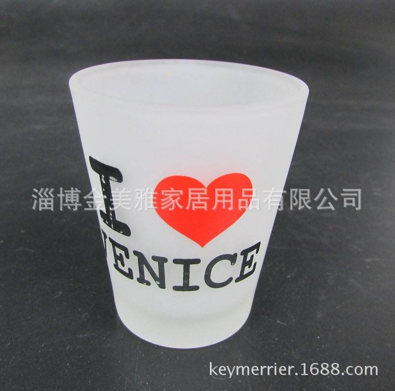 磨砂酸洗和透明烈酒玻璃杯shot glass 廠傢定製logo畫麵工廠,批發,進口,代購