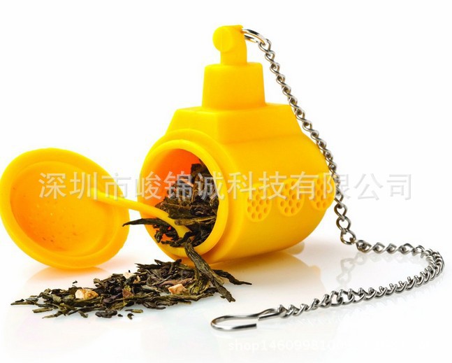 創意矽膠泡茶器 潛水艇造型泡茶器 花茶葉包潛艇濾茶器茶漏 差濾工廠,批發,進口,代購