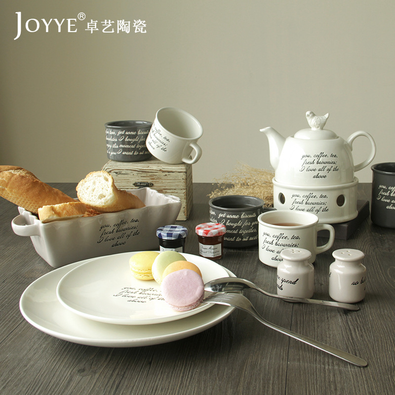 JOYYE 咖啡具套裝 陶瓷結婚禮品 韓式唯美咖啡杯套裝 下午茶工廠,批發,進口,代購