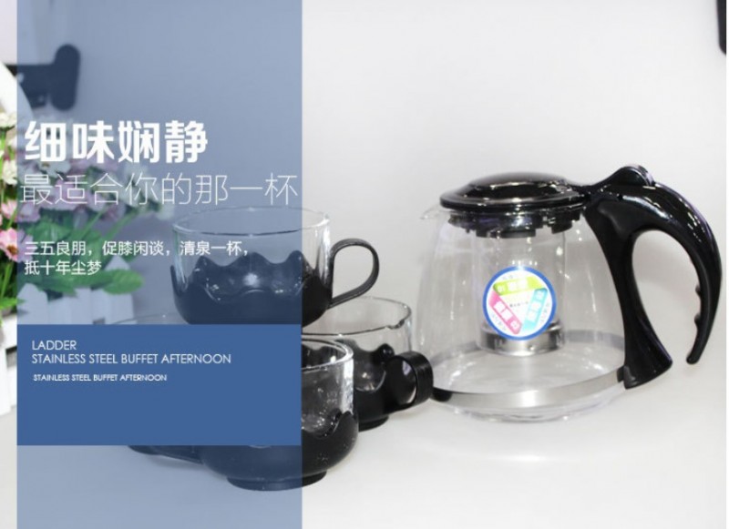 【廠傢直銷】 雅美經典水具五件套 泡茶壺 玻璃茶壺套裝 玻璃杯工廠,批發,進口,代購