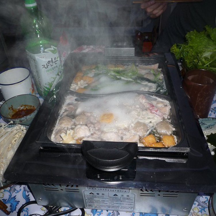 韓式方形2000w光波電陶烤肉涮火鍋兩用爐方形烤涮兩用爐批發・進口・工廠・代買・代購