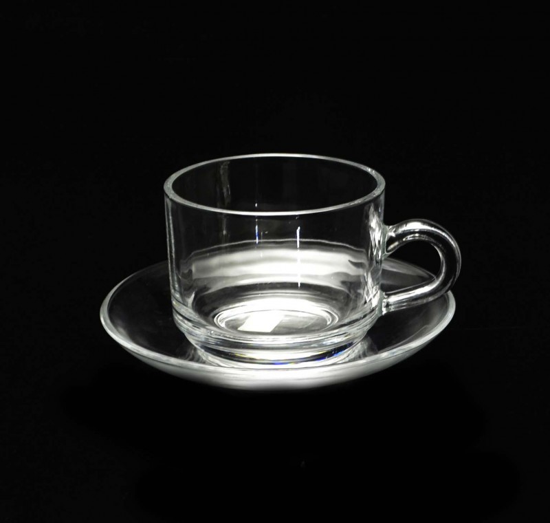 玻璃小咖啡杯 西餐廳專用 創意新品  帶底碟 200ML批發・進口・工廠・代買・代購