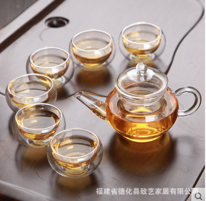 防燙耐熱高溫玻璃功夫茶具套裝玻璃茶壺整套泡茶壺過濾普洱紅茶杯批發・進口・工廠・代買・代購