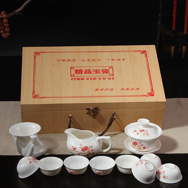 玉瓷茶具套裝陶瓷德化特價德化廠傢LOGO訂製廣告促銷禮品批發批發・進口・工廠・代買・代購
