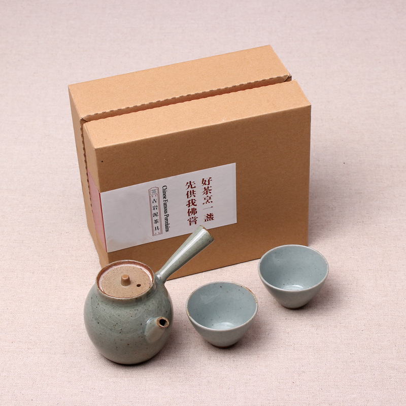 陶瓷茶具套裝 仿古日式茶道側把壺功夫茶具禮品哥窯窯變廠傢直銷批發・進口・工廠・代買・代購