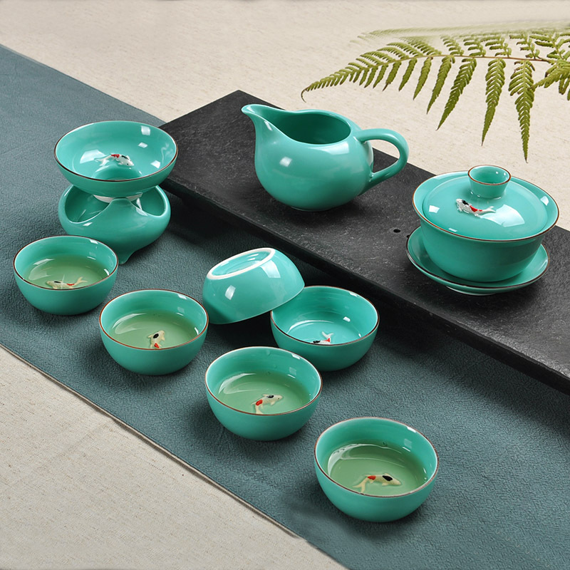 茶具套裝特價茶杯陶瓷中式創意高檔青瓷喝茶壺功夫茶具整套裝禮盒批發・進口・工廠・代買・代購