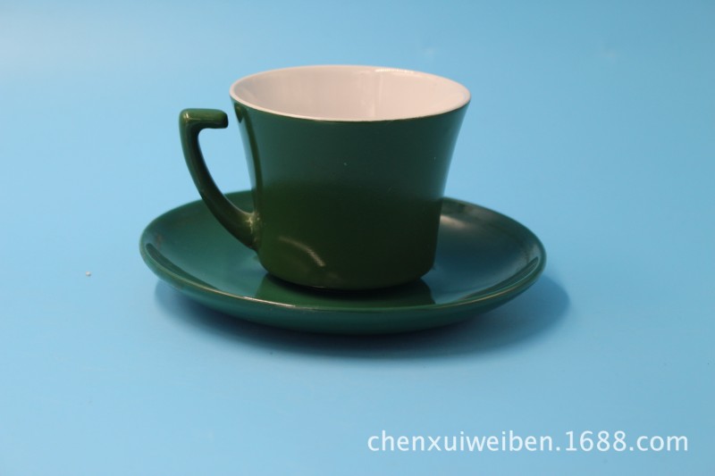 工廠價格直銷優質創意咖啡杯碟 色釉杯碟 可加個性LOGO批發・進口・工廠・代買・代購