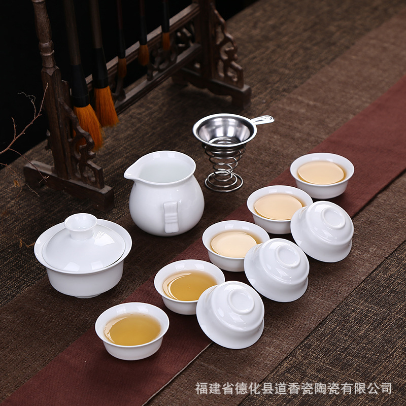青花茶具 高白瓷陶瓷茶具套裝 廣告定製 禮品特價一件代發包郵批發・進口・工廠・代買・代購