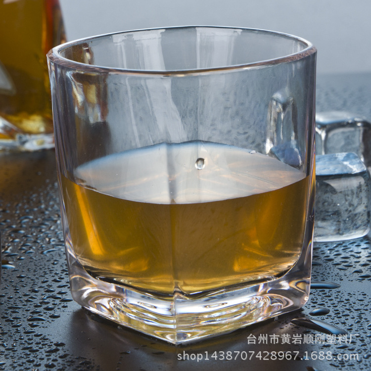 批發亞克力杯威士忌啤酒洋酒洛杯茶杯KTV酒吧八角杯透明塑料杯工廠,批發,進口,代購