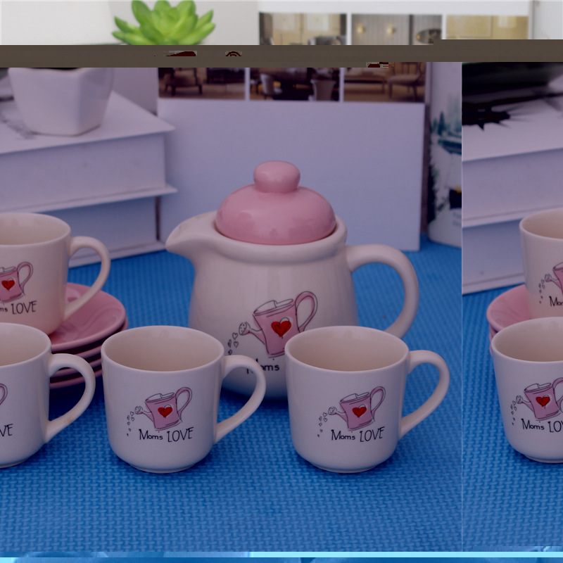 陶瓷咖啡杯套裝 親子組合 可愛卡通 活動促銷禮品 創意9頭茶具工廠,批發,進口,代購