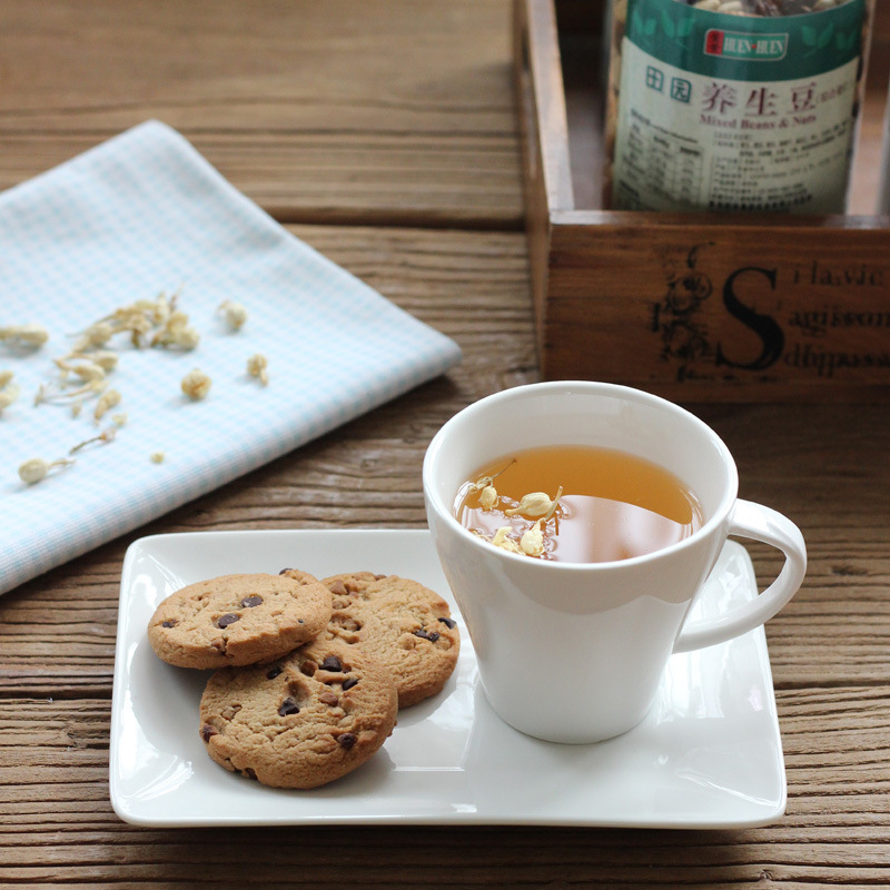 歐式白色陶瓷杯碟套裝創意咖啡餅乾杯托下午茶水杯禮品咖啡廳定製工廠,批發,進口,代購