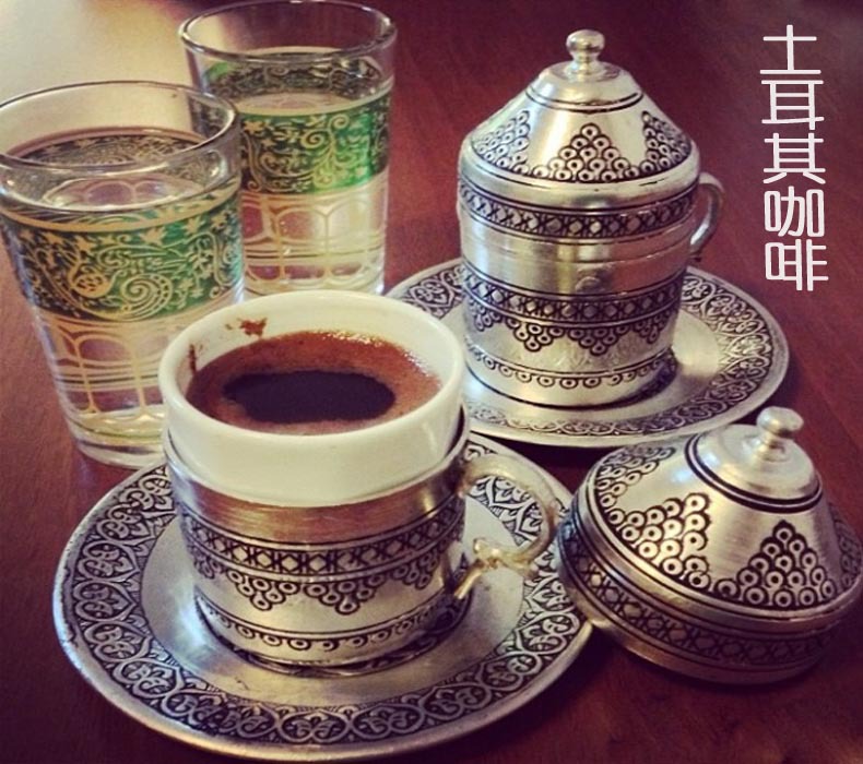 批發土耳其銅咖啡杯4件套咖啡套裝黑咖啡杯阿拉伯風情咖啡用具工廠,批發,進口,代購