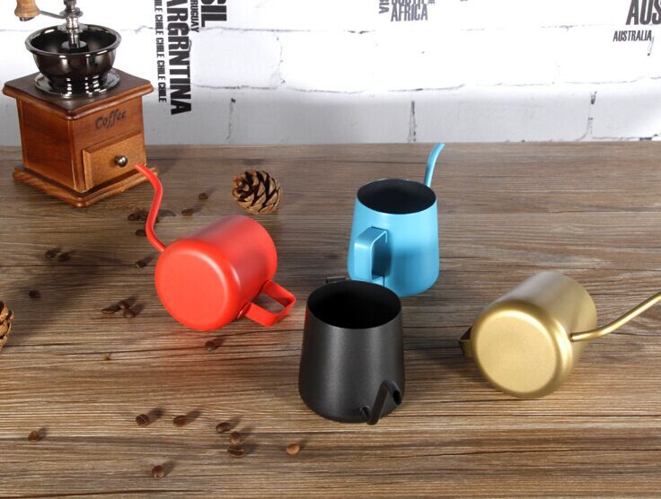 掛耳咖啡壺4mm不銹鋼細口壺 特氟龍手沖壺咖啡壺新款咖啡壺工廠,批發,進口,代購
