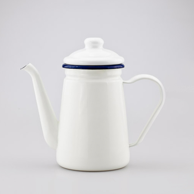 出口日本琺瑯油壺 搪瓷咖啡壺 琺瑯手沖細口水壺茶壺 可一件代發工廠,批發,進口,代購