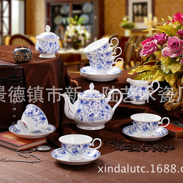 咖啡具 陶瓷結婚禮品 歐式咖啡杯套裝 骨瓷英式下午紅茶杯碟套裝工廠,批發,進口,代購