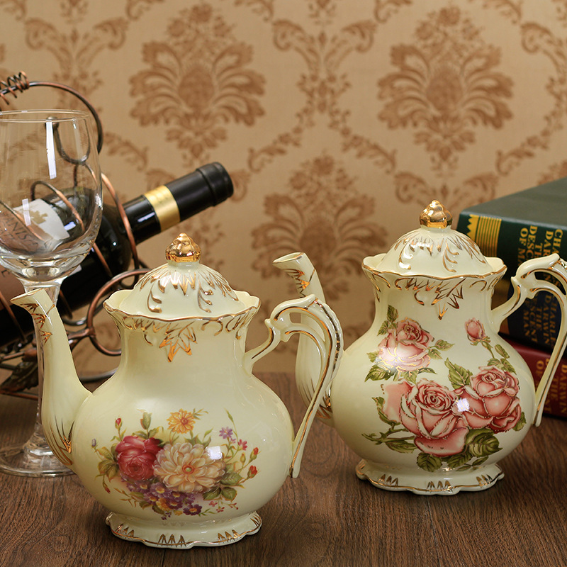 歐式陶瓷茶具咖啡壺配套杯碟裝英式下午茶壺結婚送禮創意新年禮品工廠,批發,進口,代購