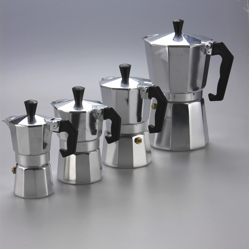 廠傢直銷意式摩卡鋁製咖啡壺 鋁咖啡壺 摩卡咖啡壺 十角咖啡壺批發・進口・工廠・代買・代購