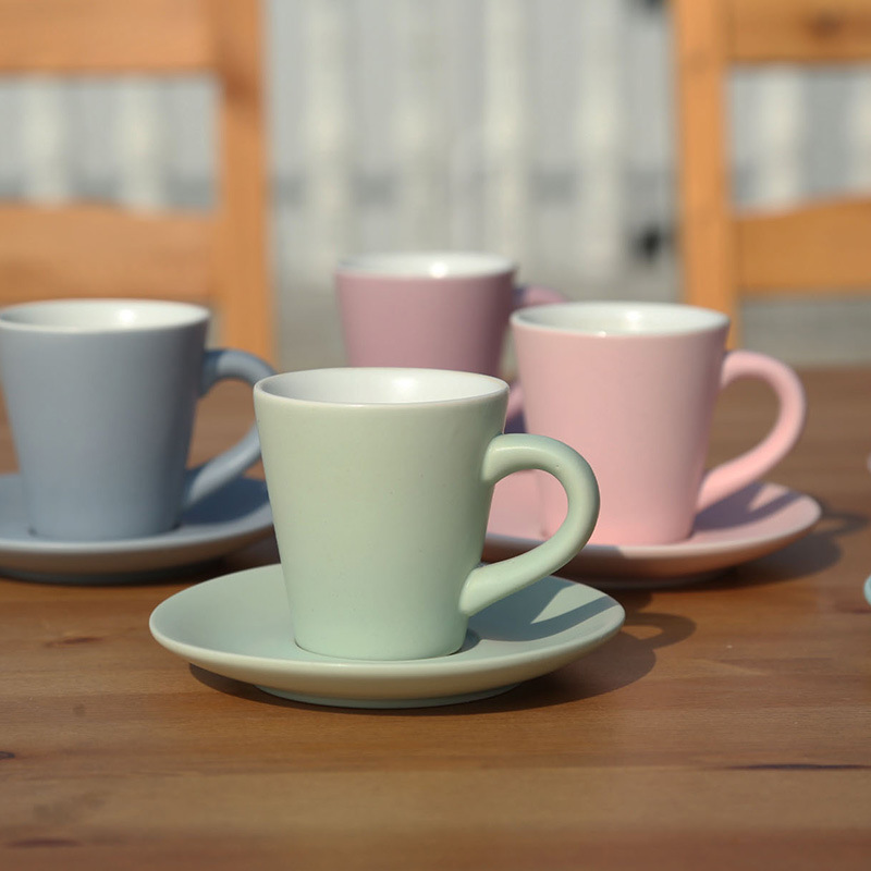簡約意式陶瓷濃縮咖啡杯碟套裝6杯碟 創意馬克杯外貿原單杯子工廠,批發,進口,代購