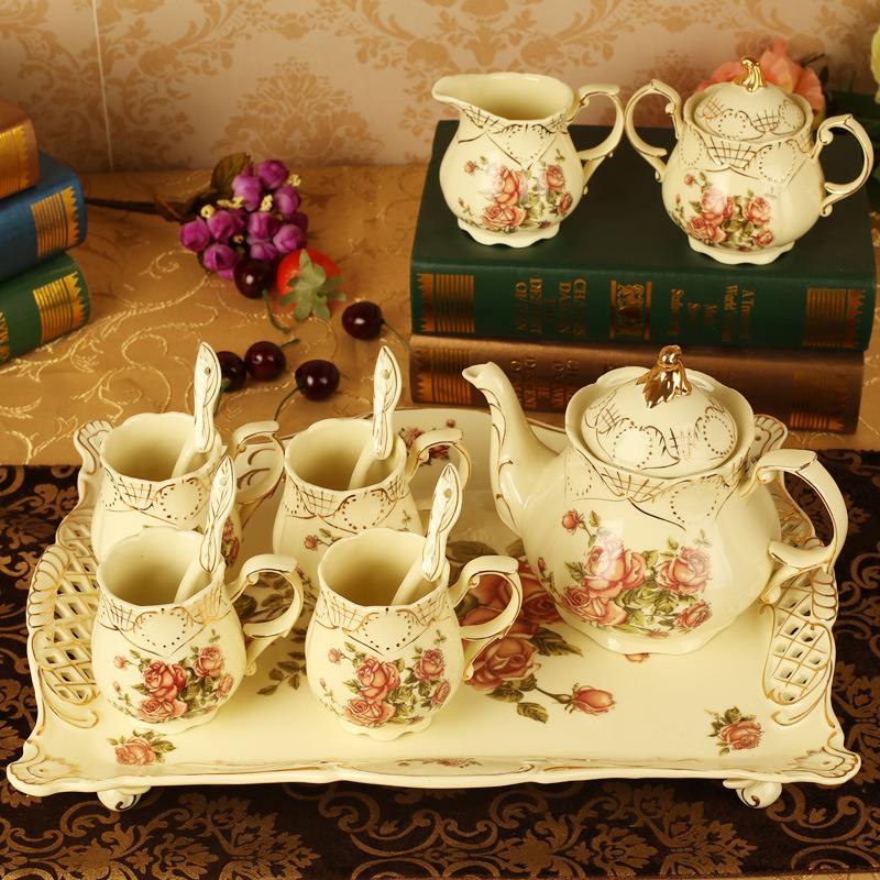 歐式陶瓷咖啡杯套裝茶具茶杯套裝 潮州市廠傢批發 傢居擺件工廠,批發,進口,代購