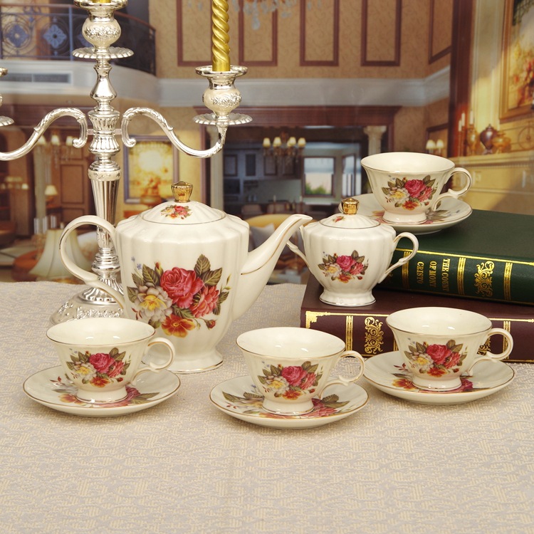 歐式典雅咖啡杯咖啡壺套裝歐洲下午茶茶具套裝咖啡器具工廠,批發,進口,代購
