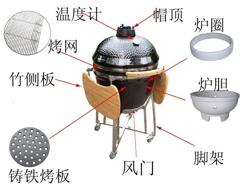 auplex陶瓷碳烤爐 kamado Oven 木炭燒烤爐工廠,批發,進口,代購