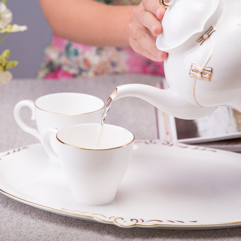 歐式陶瓷咖啡具整套 英式下午茶具整套 骨瓷創意紅茶具套裝帶托盤工廠,批發,進口,代購