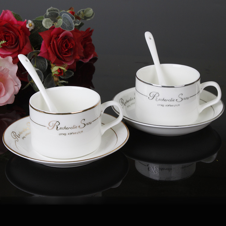 廠傢歐式咖啡杯套裝 骨瓷咖啡杯3件套 創意陶瓷咖啡杯碟LGOG定製工廠,批發,進口,代購
