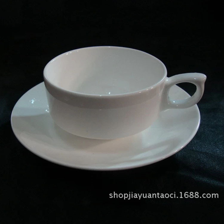 歐式骨瓷咖啡杯套裝 高檔純白陶瓷咖啡杯子 帶碟配勺 logo定製批發・進口・工廠・代買・代購