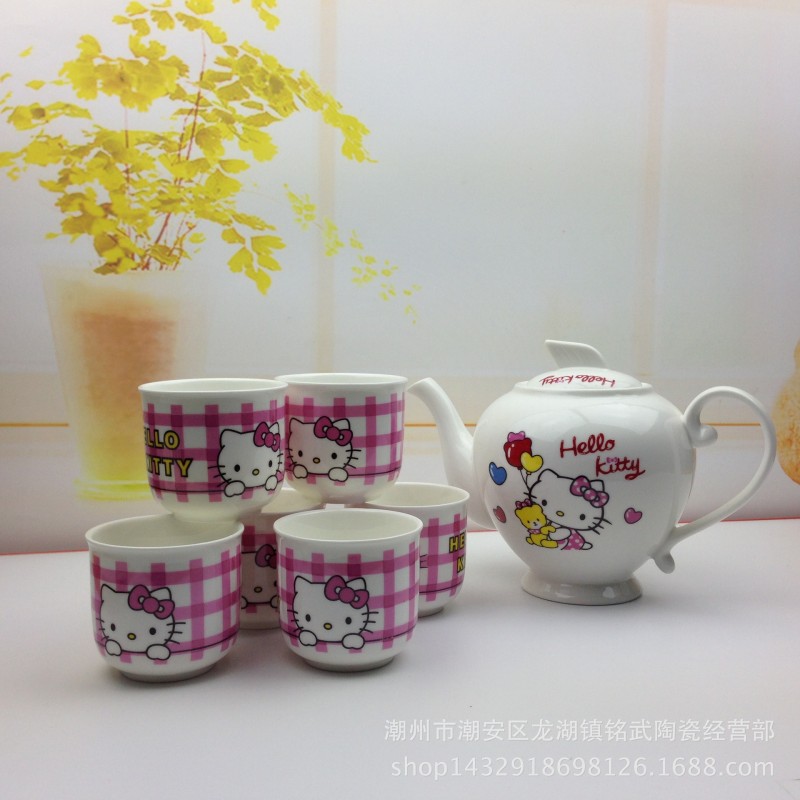 陶瓷咖啡壺套裝  新款一壺六杯 茶壺杯套裝 送禮之選 定製LOGO工廠,批發,進口,代購