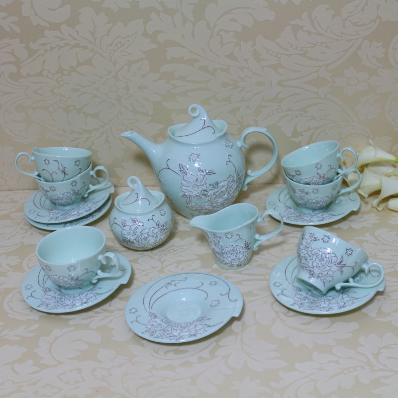 茶具套裝 創意日韓國陶瓷咖啡壺 結婚禮物 浮雕工藝批發・進口・工廠・代買・代購