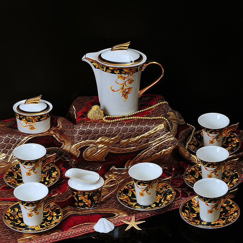 歐式陶瓷雀巢咖啡杯套裝英式高檔15頭骨瓷咖啡杯碟泡茶杯禮品包郵工廠,批發,進口,代購