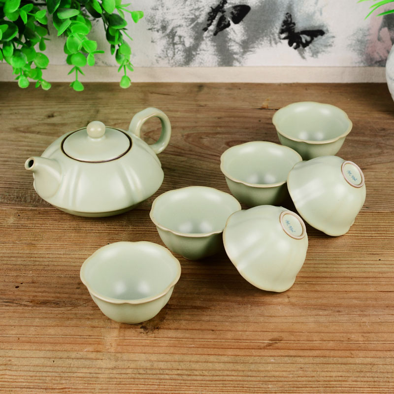 汝窯茶具套裝 汝窯禮品茶具 高檔陶瓷茶具廠傢直銷 可定製LOGO工廠,批發,進口,代購