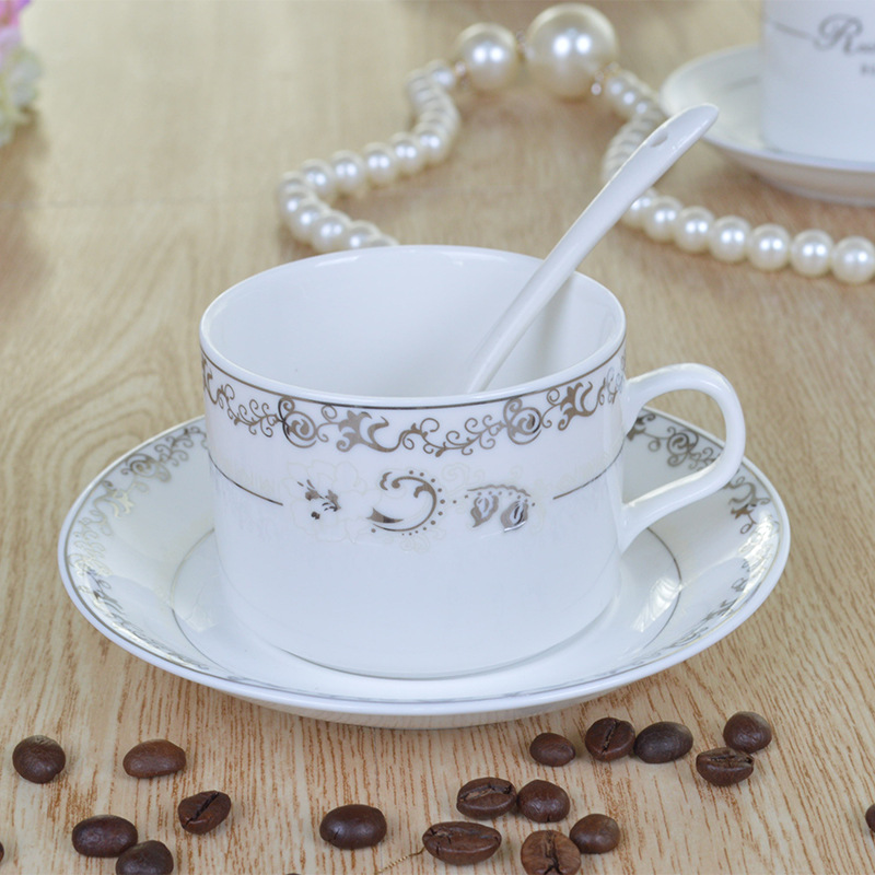歐式咖啡杯套裝經典陶瓷創意杯子高檔骨瓷杯碟勺單杯碟工廠,批發,進口,代購