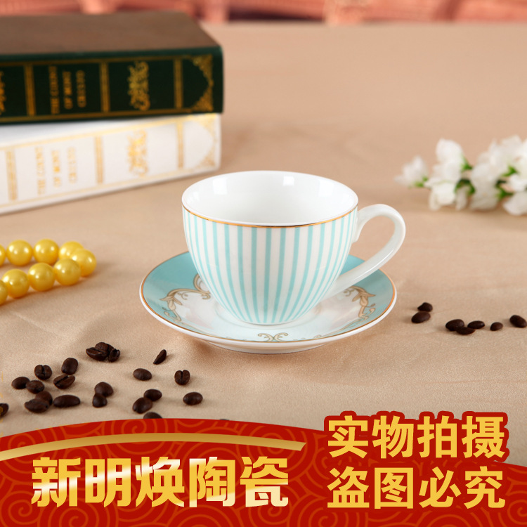 廠價直銷陶瓷骨瓷歐式咖啡杯碟 時尚經典歐式咖啡杯碟工廠,批發,進口,代購
