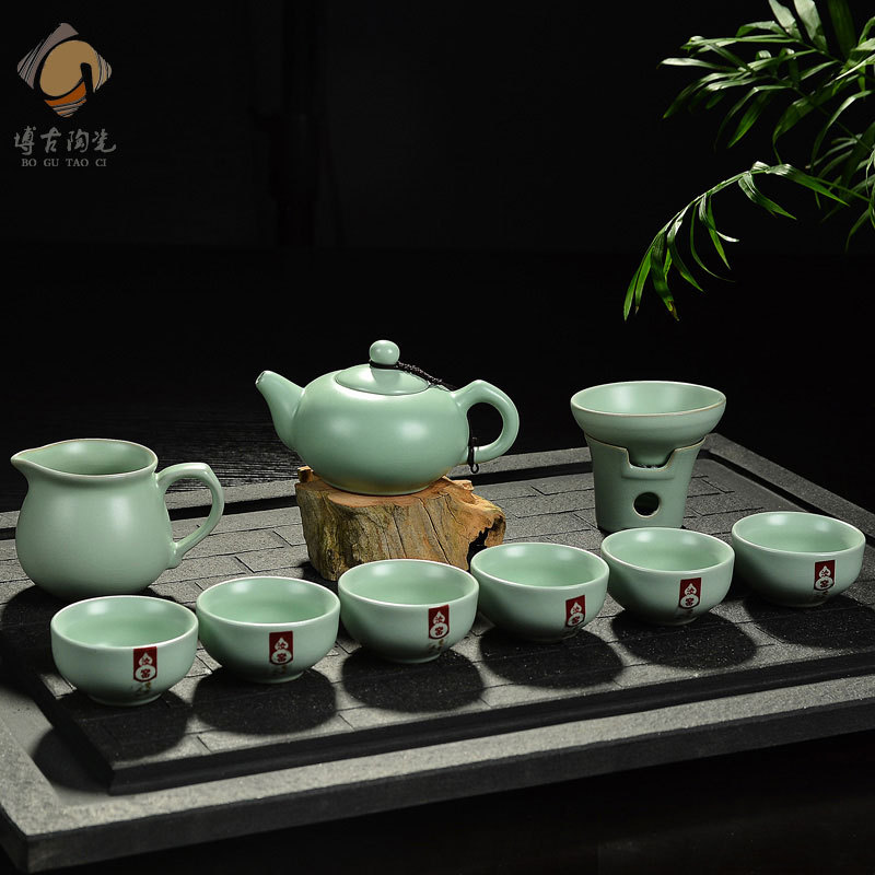 新品上市 汝窯茶具套裝 可訂做LOGO 汝瓷 禮品瓷 陶瓷紫砂BG-074工廠,批發,進口,代購