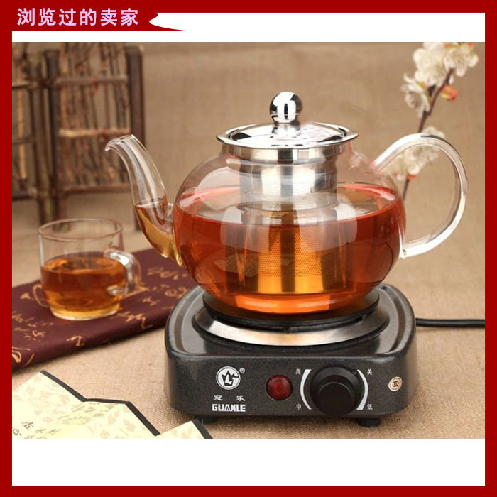 廠傢批發透明耐熱玻璃茶壺不銹鋼過濾壺電陶爐高檔茶具套裝特價訂工廠,批發,進口,代購