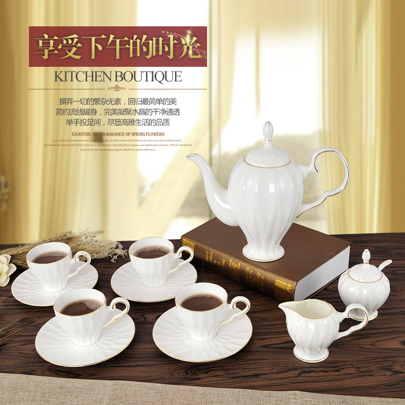 廠傢批發歐式骨瓷咖啡杯 禮品陶瓷茶具禮品 高檔咖啡茶具套裝定製工廠,批發,進口,代購