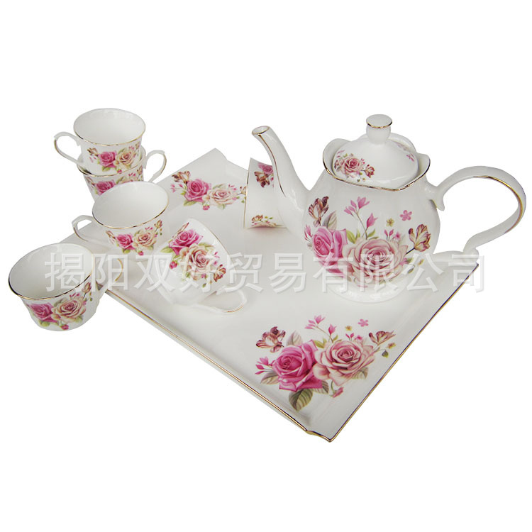 茶具套裝陶瓷整套奢華高檔咖啡具英式下午茶骨瓷杯具茶壺套裝工廠,批發,進口,代購