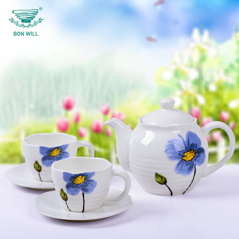 佰年威爾歐式咖啡具 創意螺紋咖啡杯套裝下午茶茶具陶瓷器具禮品工廠,批發,進口,代購