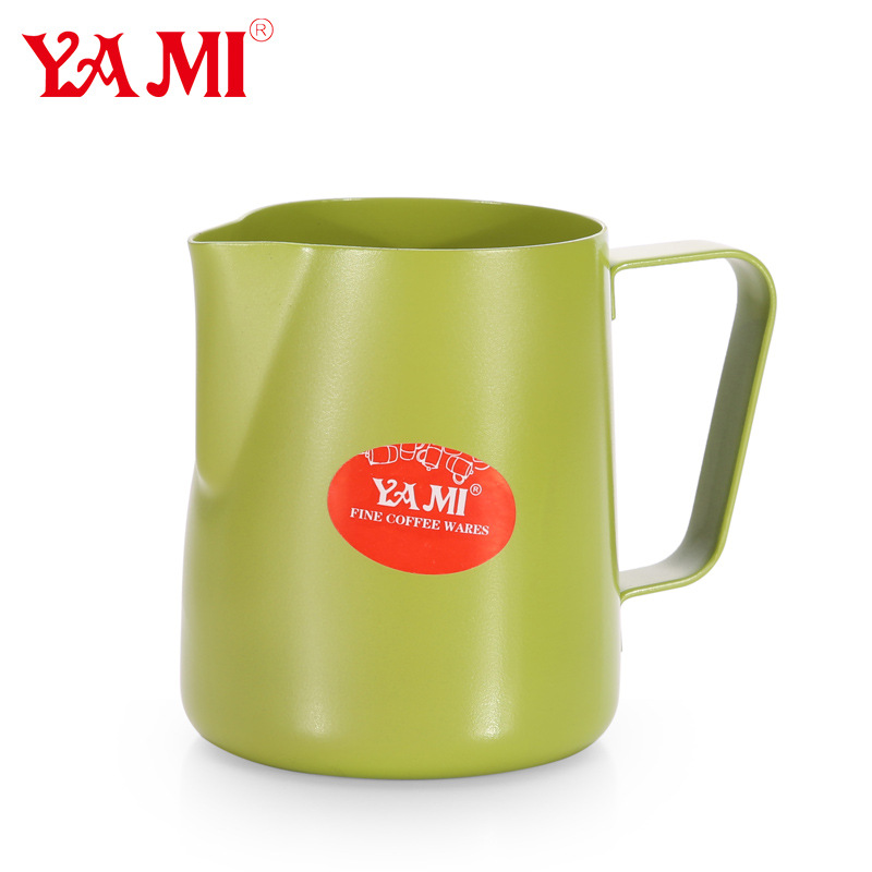 YAMI 花式咖啡拉花杯 卡佈奇諾拉花缸 不銹鋼奶泡缸 多色可選工廠,批發,進口,代購