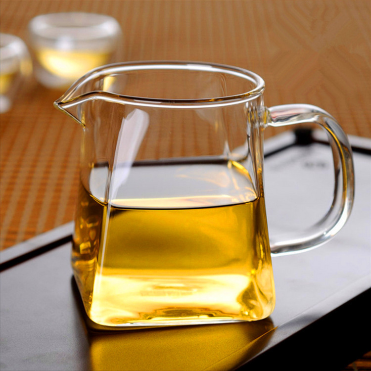 生產批發耐熱玻璃300ML透明公道杯創意功夫茶具配件方形公杯茶海工廠,批發,進口,代購