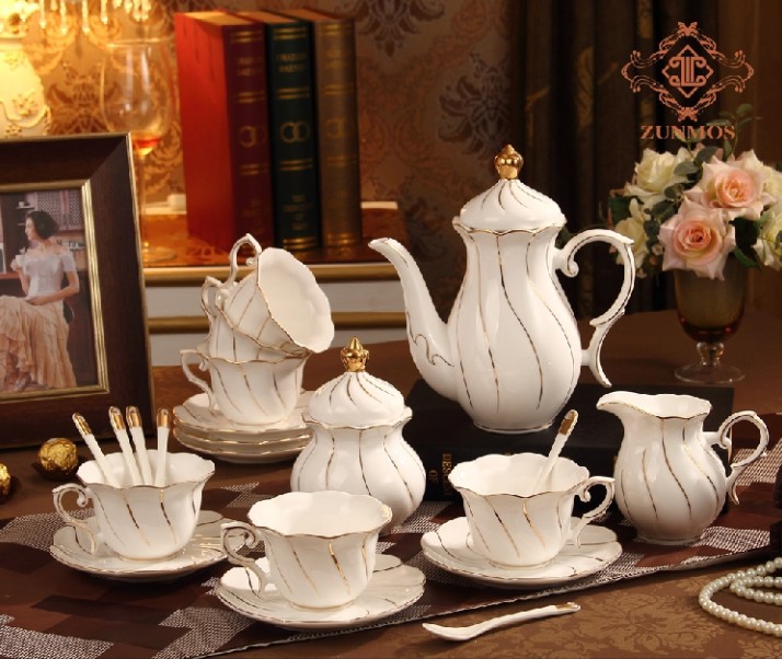 咖啡具套裝 陶瓷結婚禮品 歐式咖啡杯套裝 骨瓷英式下午茶具套裝工廠,批發,進口,代購