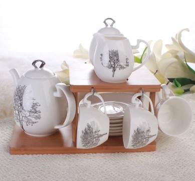 歐式15頭骨瓷陶瓷咖啡杯碟英式下午茶茶具咖啡具套裝包郵結婚禮品批發・進口・工廠・代買・代購